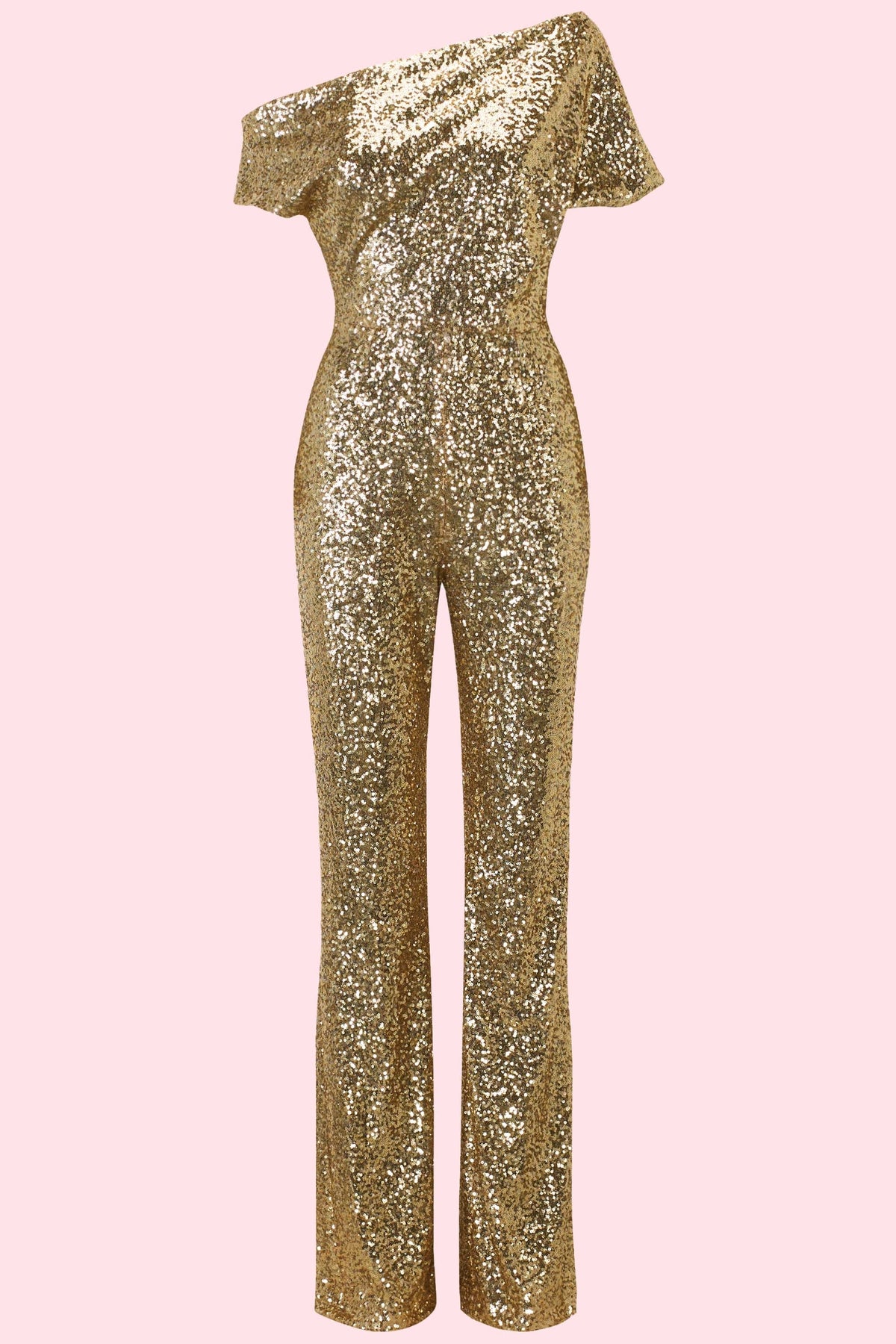Eva Off Shoulder Sequin Jumpsuit