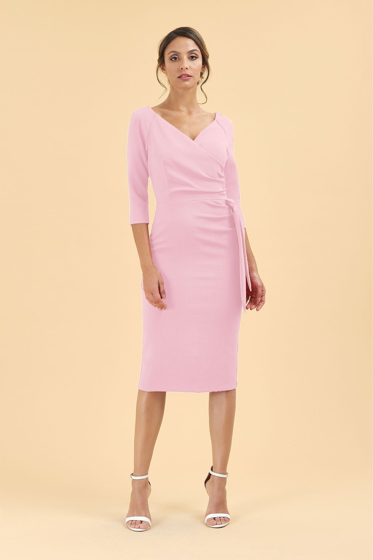 Hourglass 3/4 Sleeve Pencil Dress