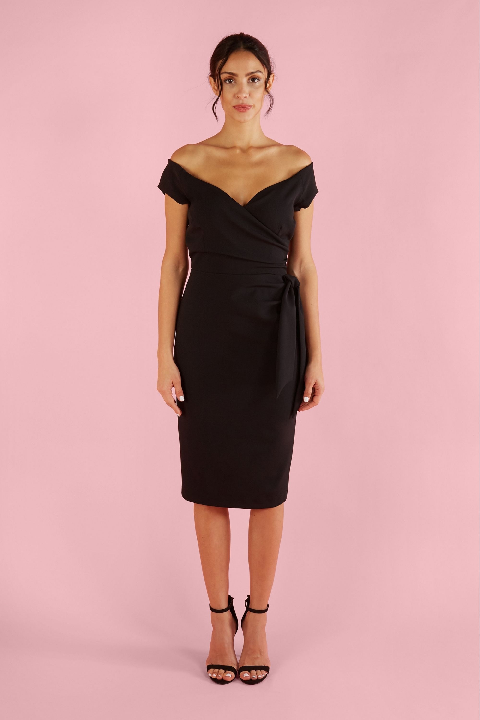 pencil dress off shoulder Hourglass Off The Shoulder Pencil Dress