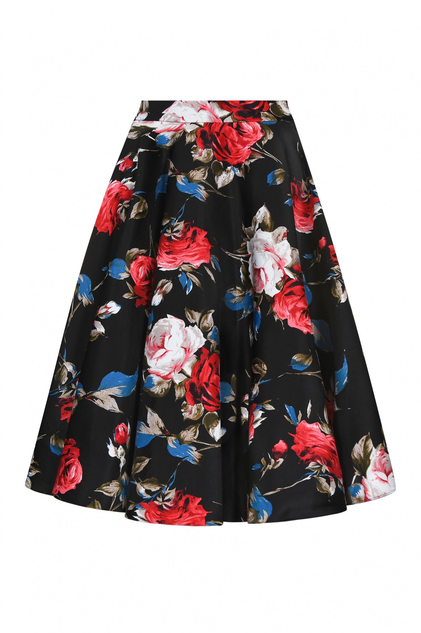Carmen Rose Print Circle Skirt