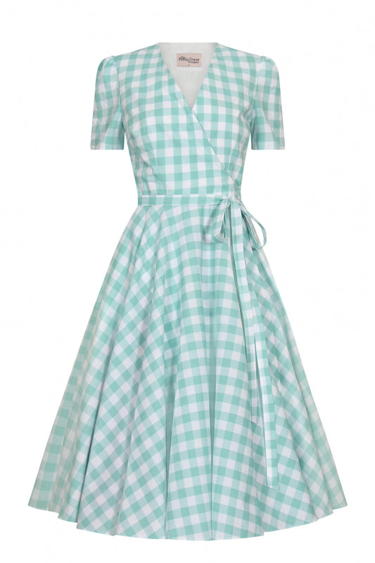 Eloise Gingham Wrap Midi Dress