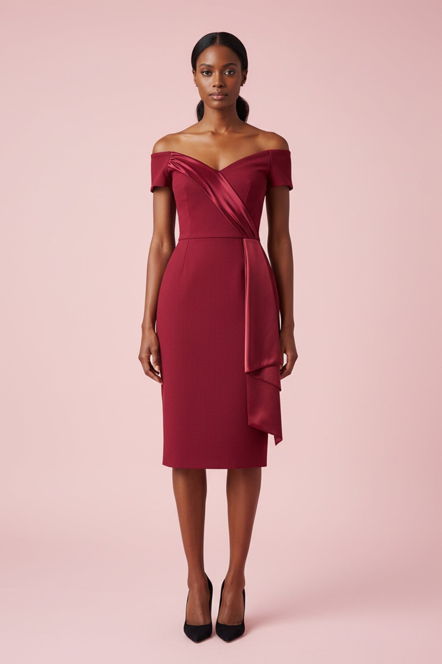 Siren Satin Detail Pencil Dress
