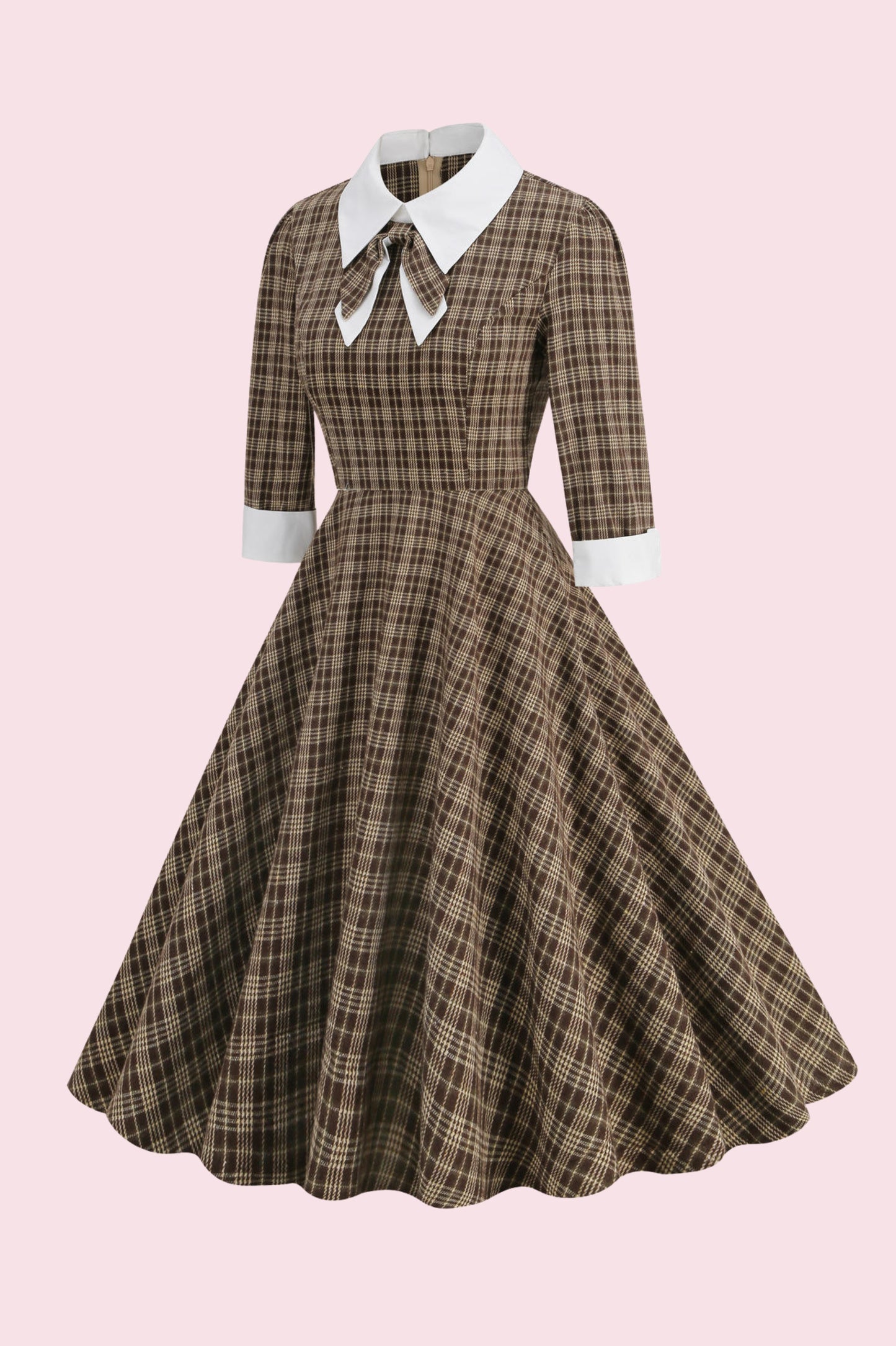 Priscilla Vintage The Post Mistress Heritage Check Swing Dress