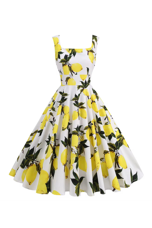 Maybelline Lemon Print Swing Dress