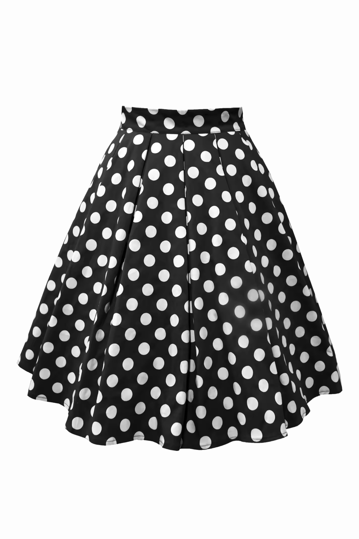 Black & White Polka Dot 1950s Skirt