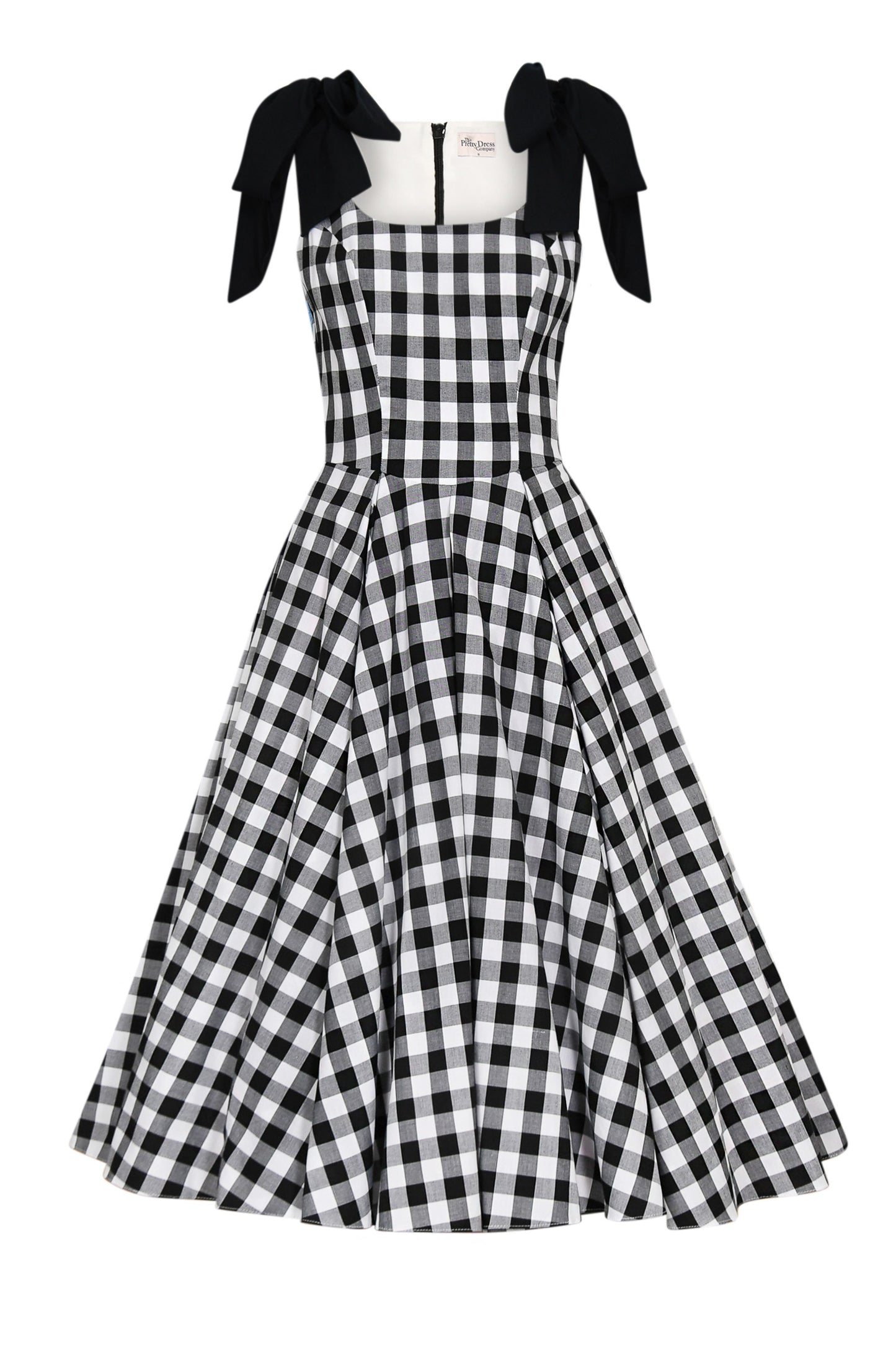 Josephine Gingham Cotton Midi Dress