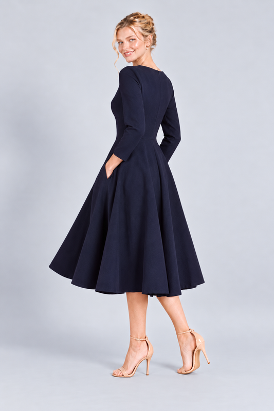 The Hepburn Modest Swing Dress