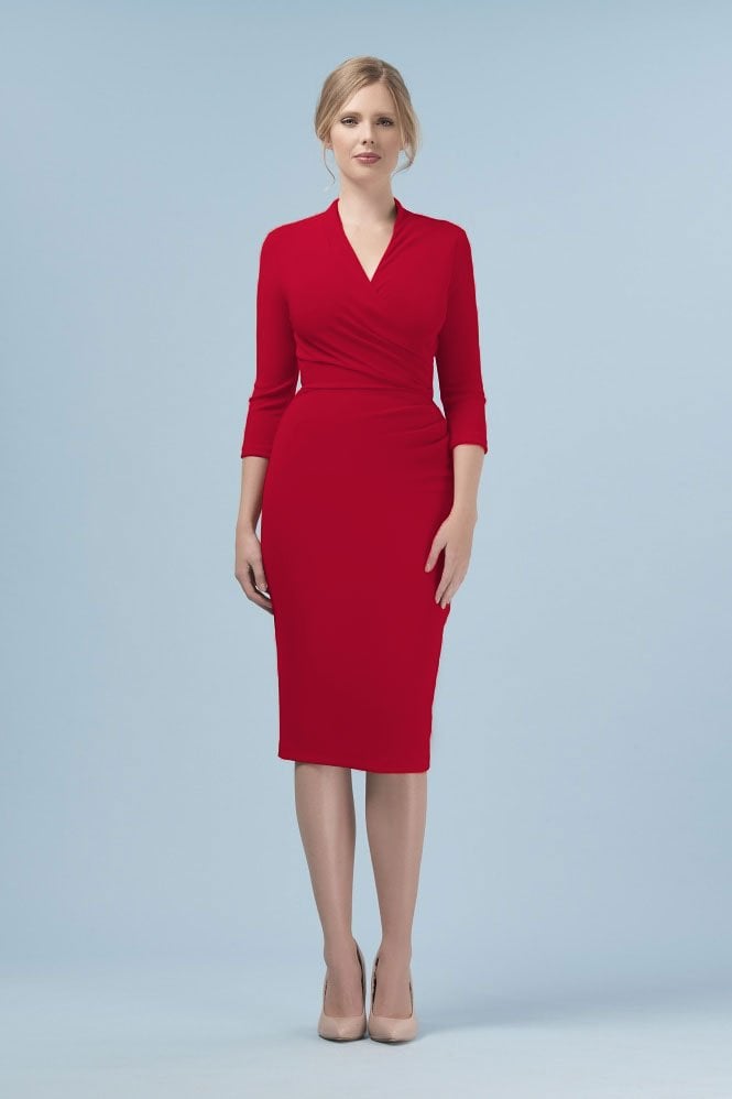 Tegan Wrap Top Pencil Dress