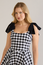 Josephine Gingham Cotton Midi Dress