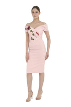 Fatale Embroidered Bodice Pencil Dress