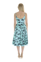 Priscilla Retro Palm Midi Dress