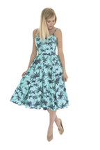 Priscilla Retro Palm Midi Dress