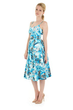 Priscilla Blue Hawaii Midi Dress