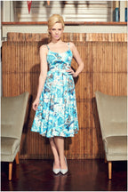 Priscilla Blue Hawaii Midi Dress