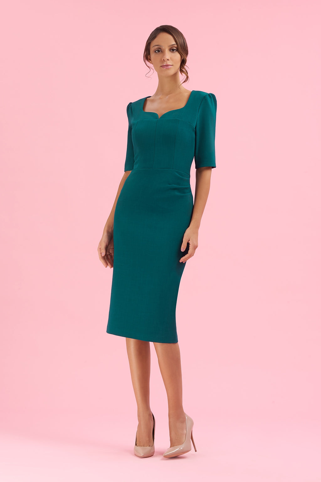 Charlotte Mid Sleeve Pencil Dress – The Pretty Dress Company