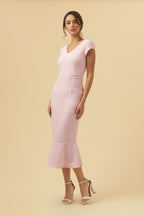 Katya Cap Sleeve Midi Dress