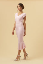 Katya Cap Sleeve Midi Dress