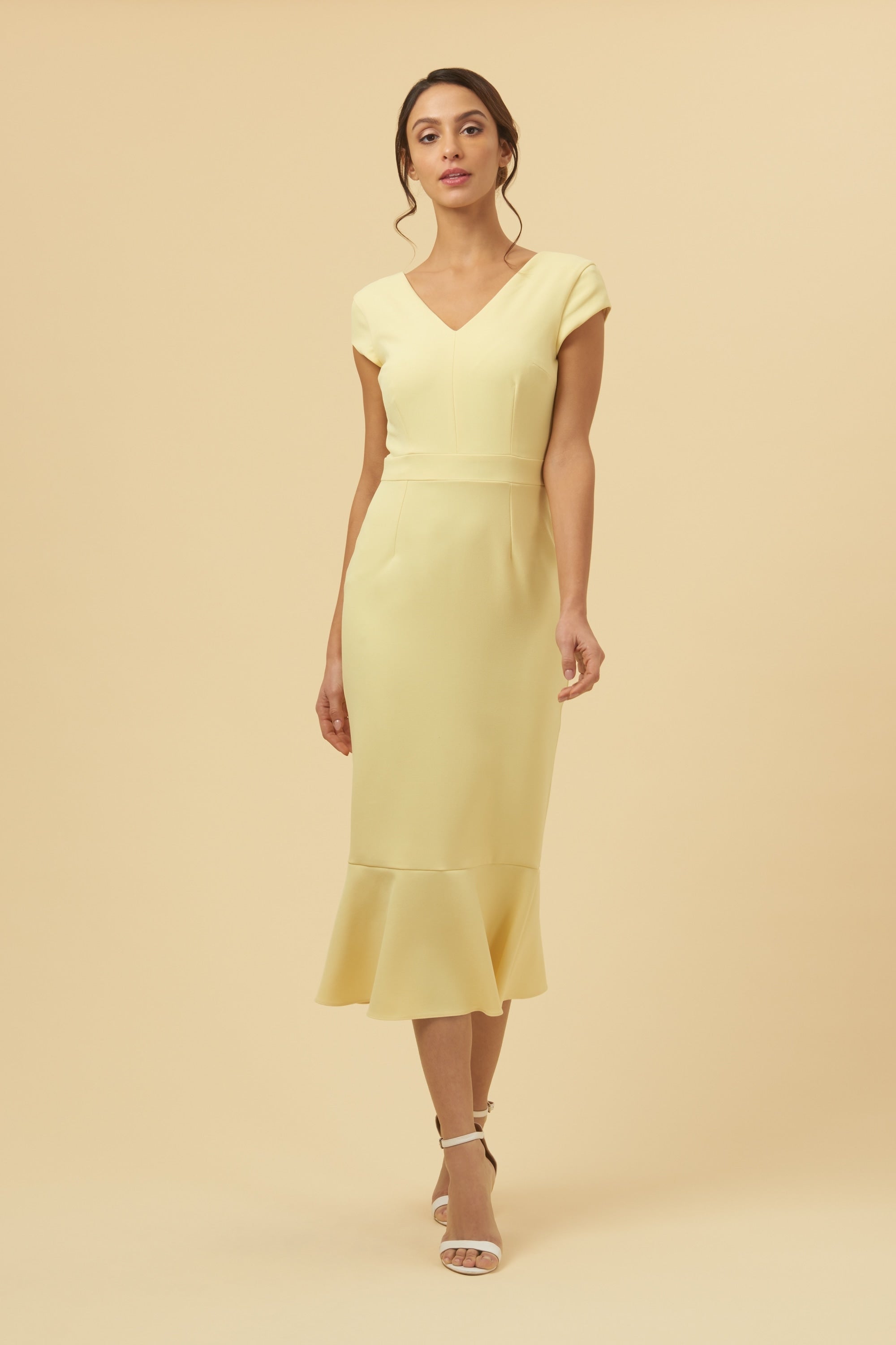 Katya Cap Sleeve Midi Dress