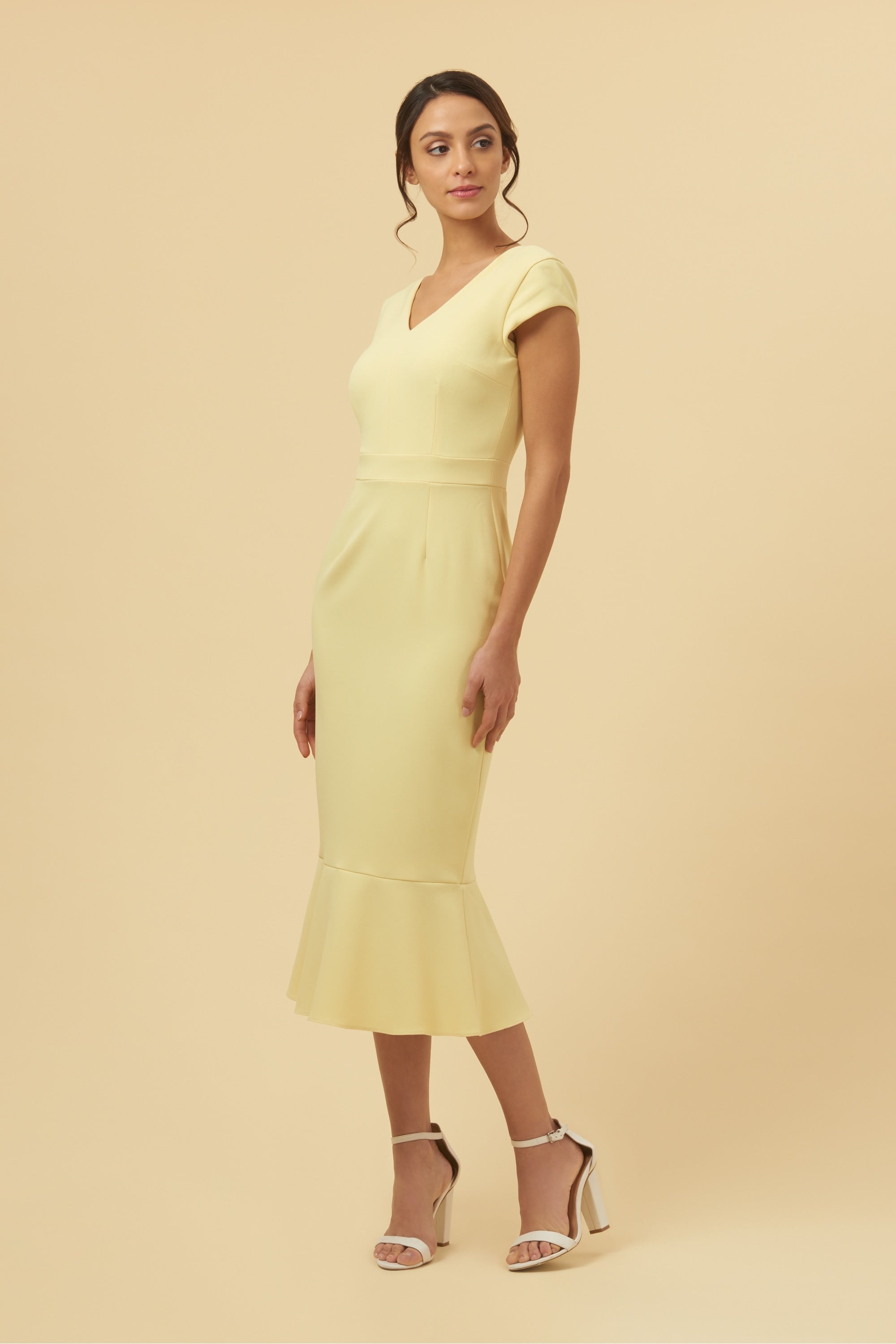 Katya Cap Sleeve Midi Dress