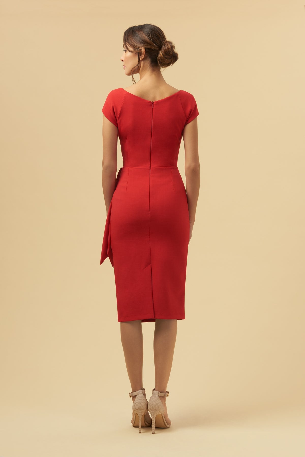 Hourglass Faux Wrap Pencil Dress