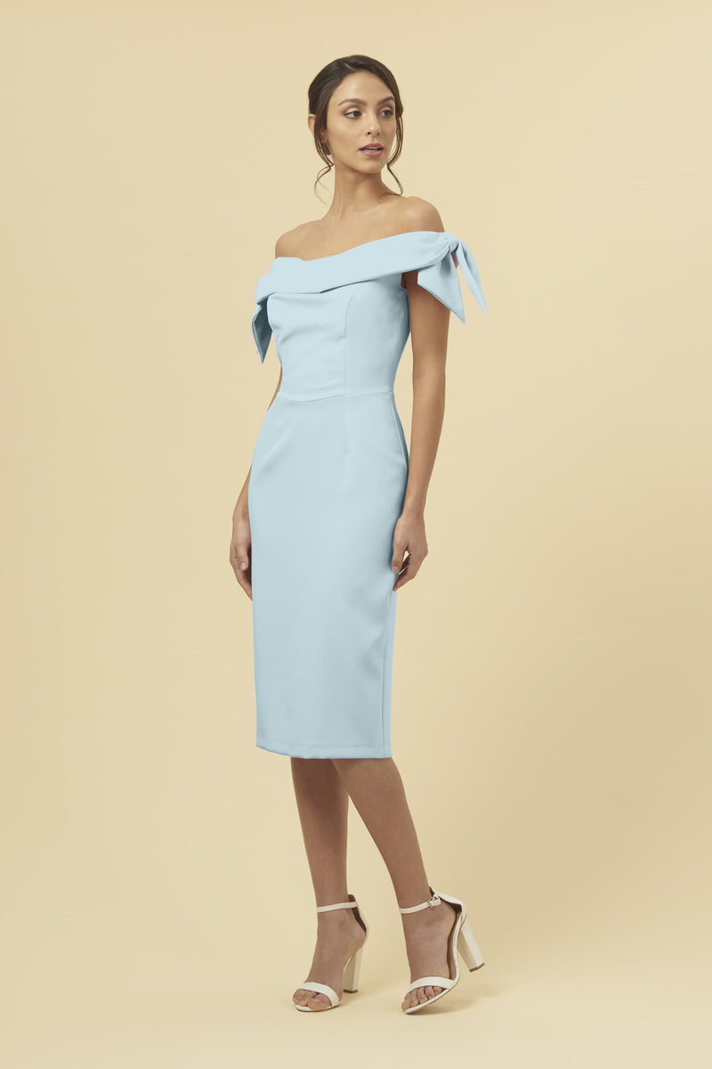 Tilly Pencil Dress - Pale Blue