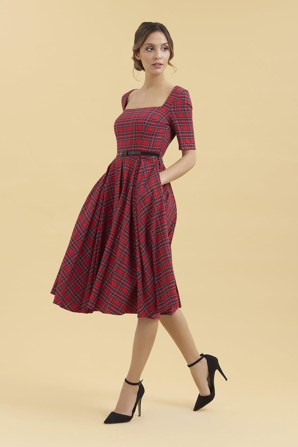Gigi Tartan Midi Dress