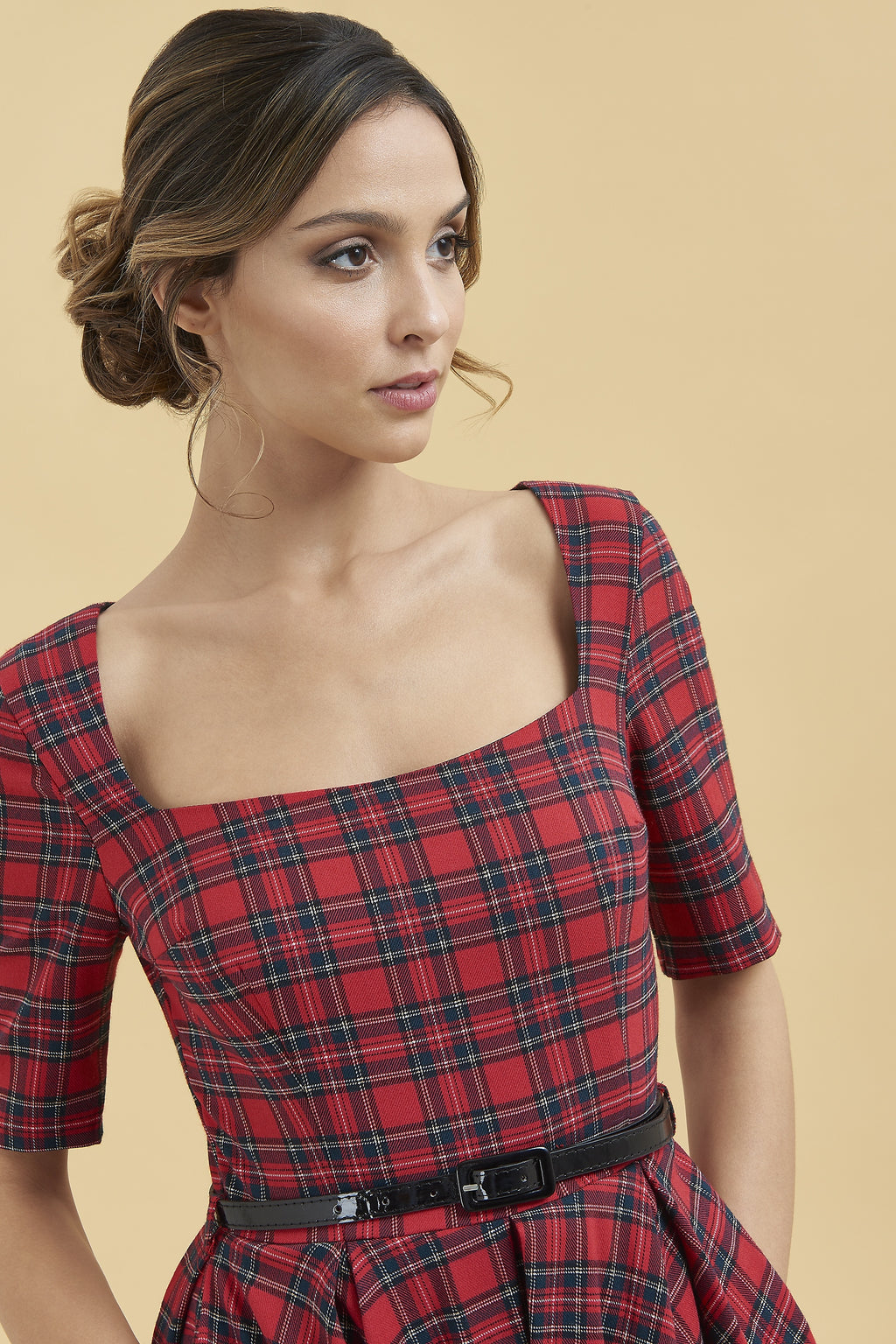 Gigi Tartan Midi Dress