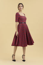 Gigi Tartan Midi Dress