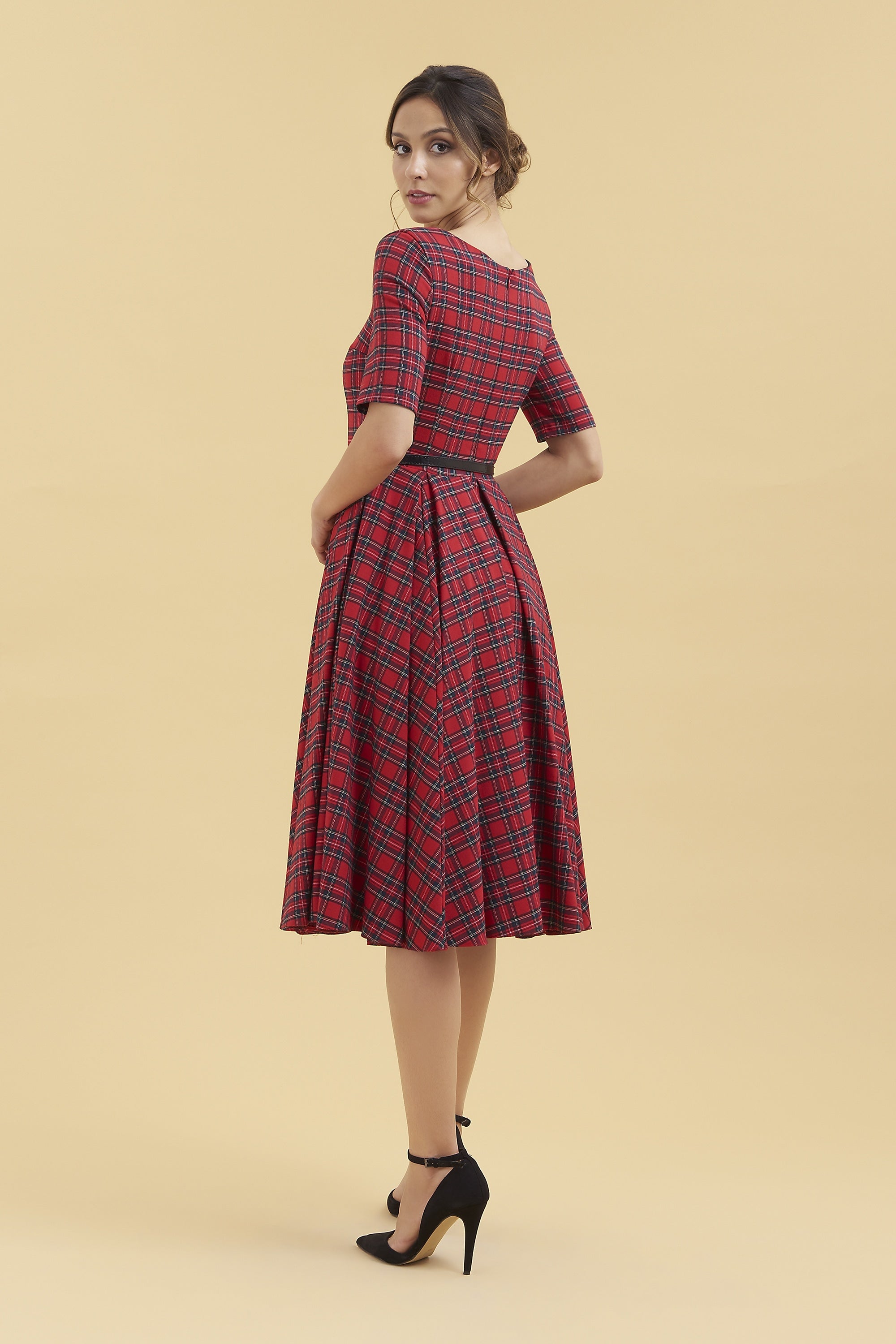 Gigi Tartan Midi Dress