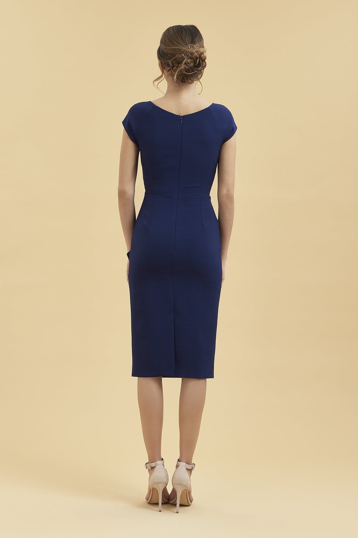 Hourglass Faux Wrap Pencil Dress