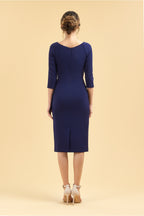 Hourglass 3/4 Sleeve Pencil Dress