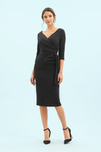 Hourglass 3/4 Sleeve Pencil Dress