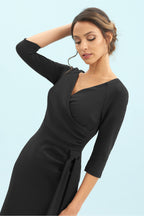 Hourglass 3/4 Sleeve Pencil Dress