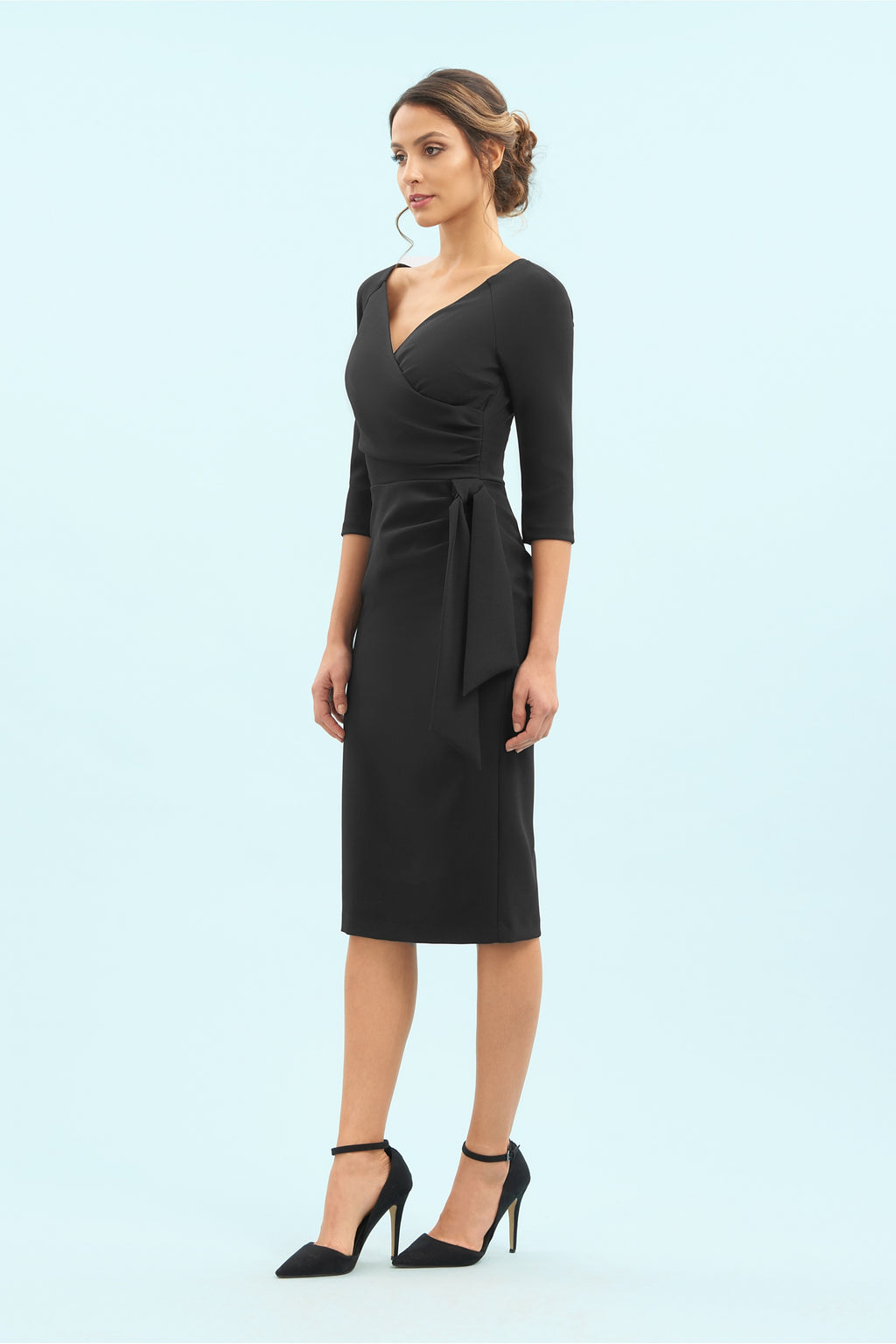 Hourglass 3/4 Sleeve Pencil Dress