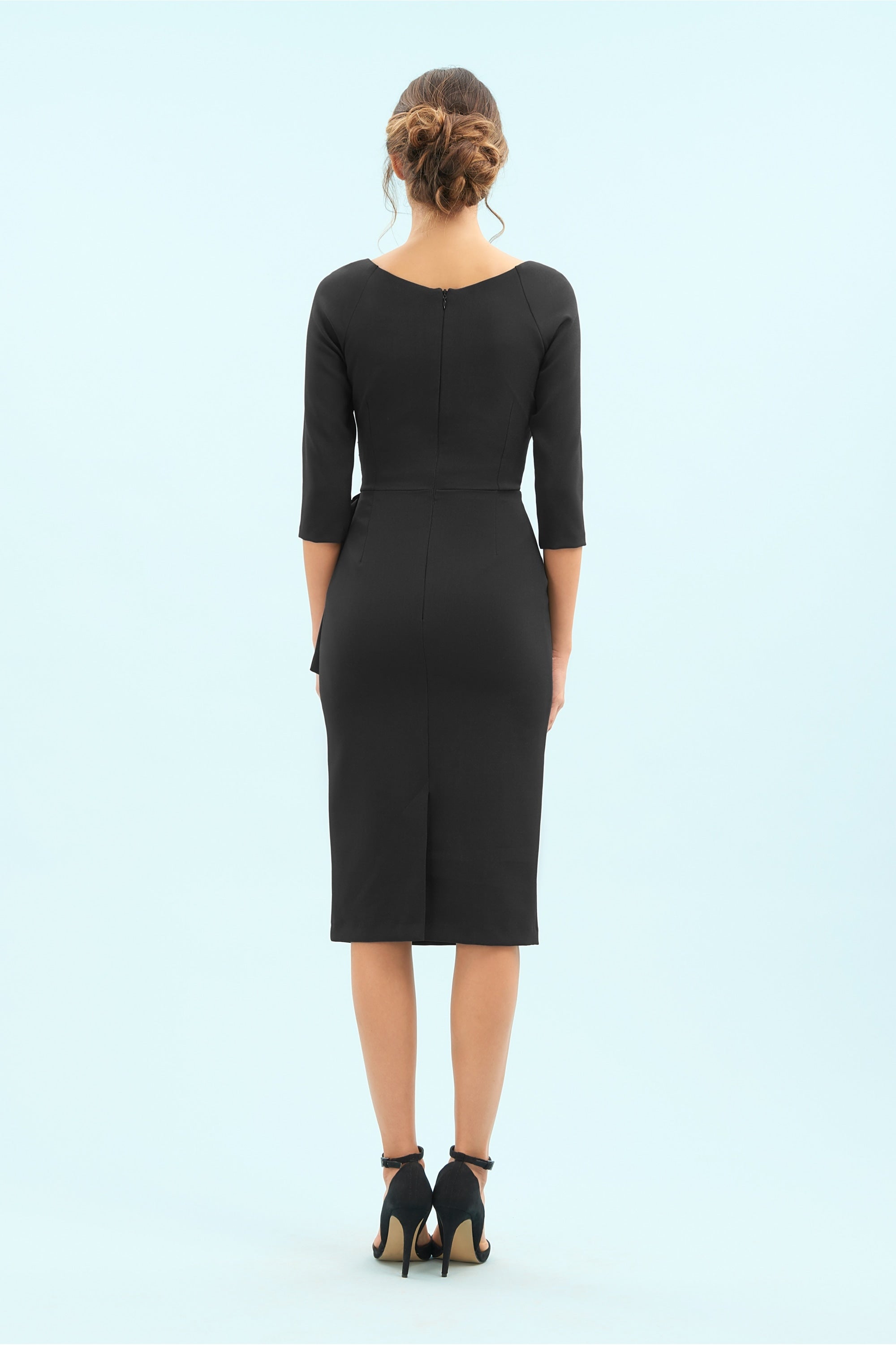 Hourglass 3/4 Sleeve Pencil Dress
