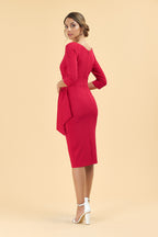 Hourglass 3/4 Sleeve Pencil Dress