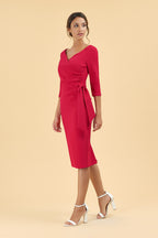 Hourglass 3/4 Sleeve Pencil Dress