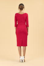 Hourglass 3/4 Sleeve Pencil Dress