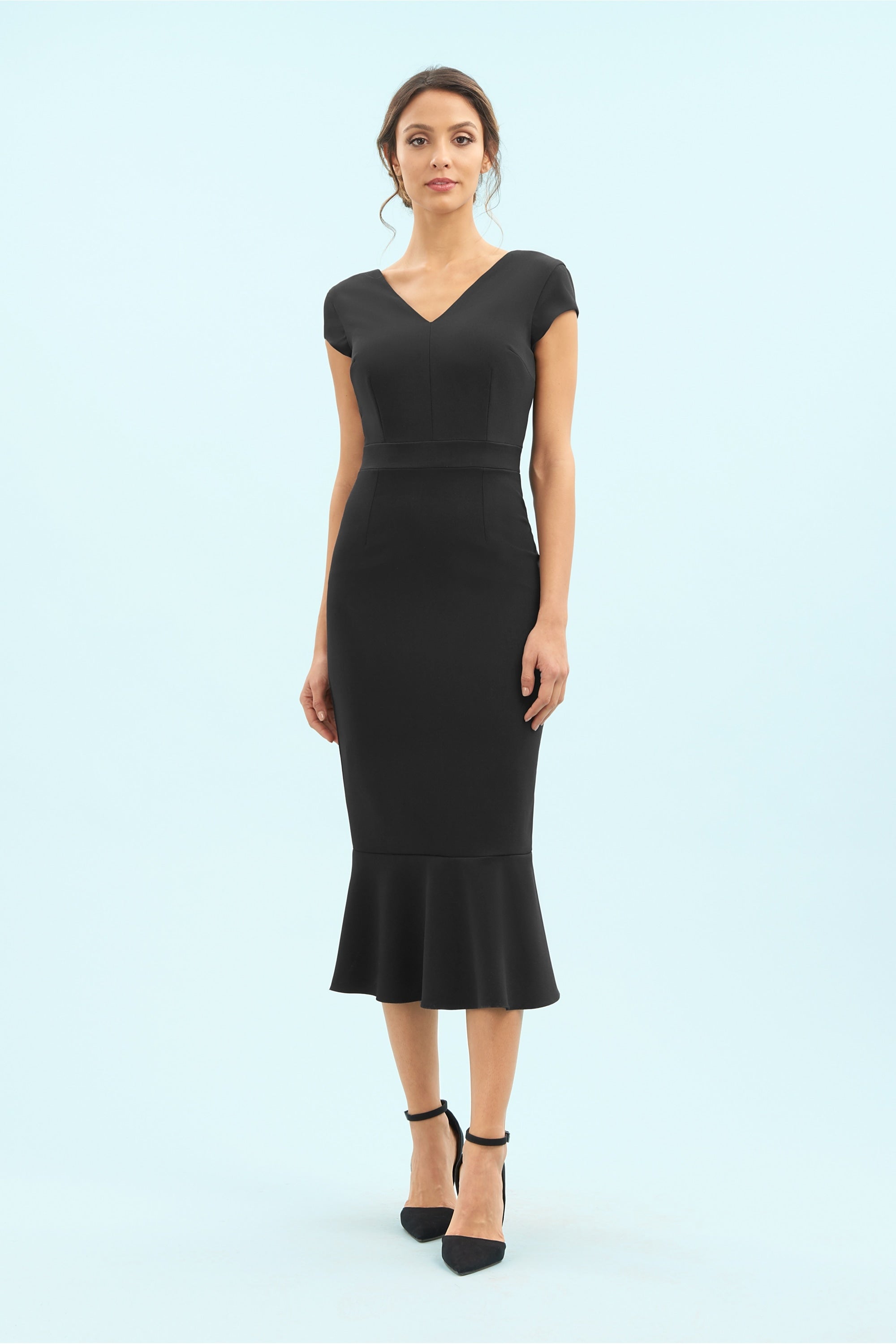 Katya Cap Sleeve Midi Dress
