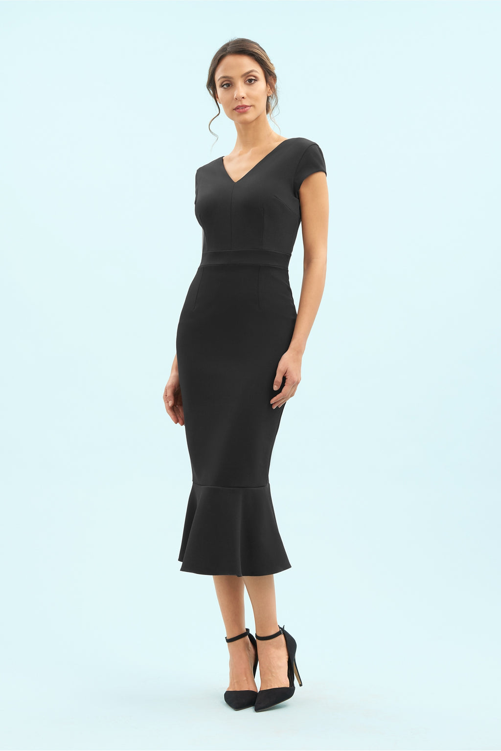 Katya Cap Sleeve Midi Dress
