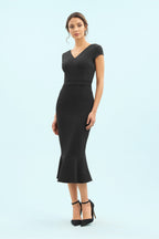 Katya Cap Sleeve Midi Dress