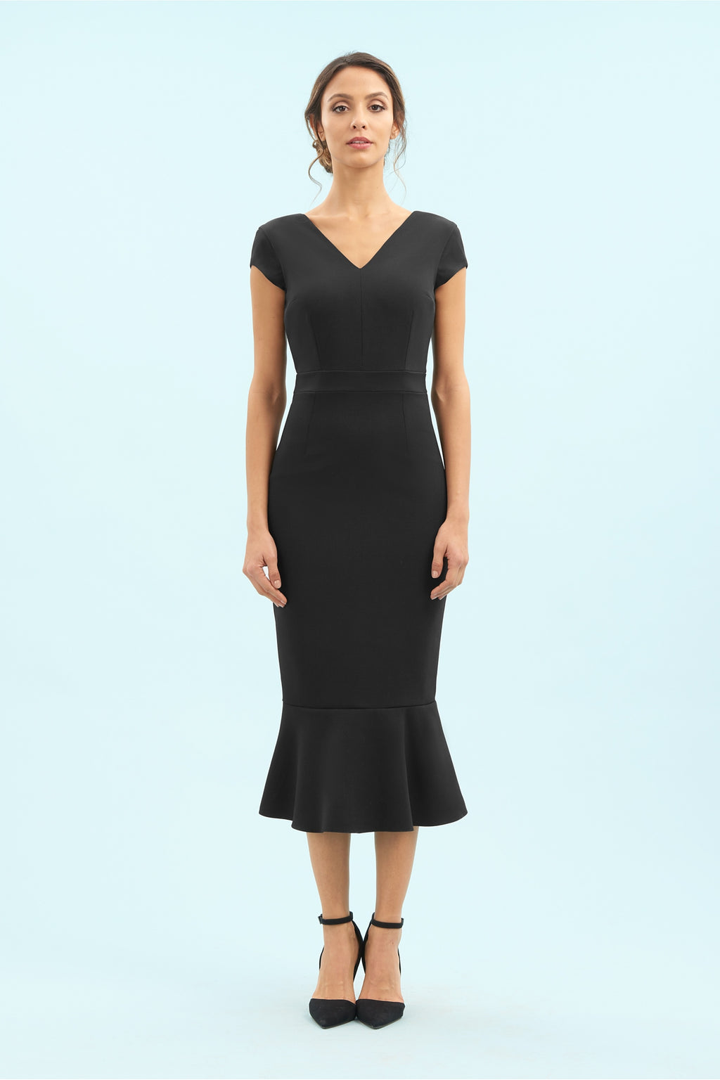 Katya Cap Sleeve Midi Dress