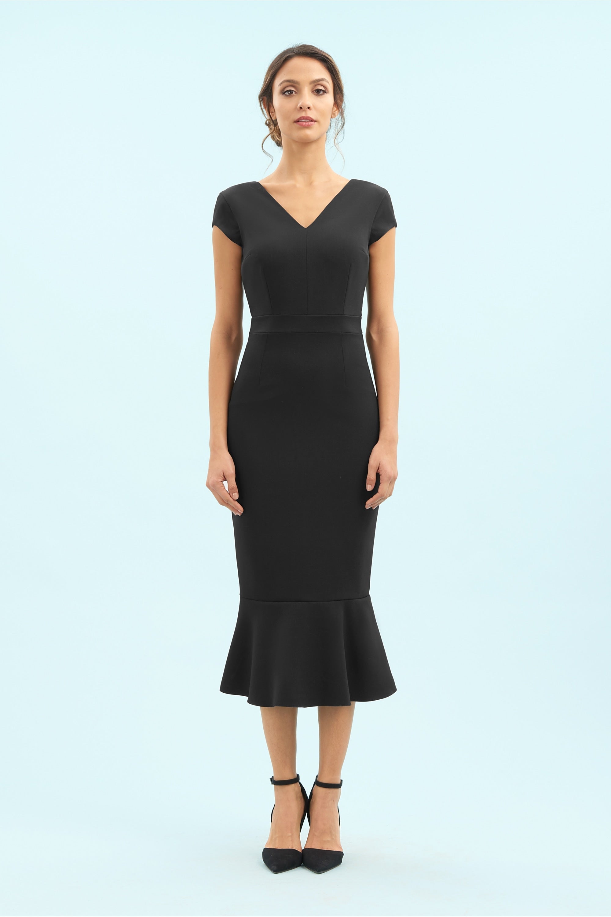 Katya Cap Sleeve Midi Dress