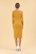 Hourglass 3/4 Sleeve Pencil Dress