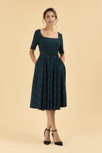 Gigi Tartan Midi Dress