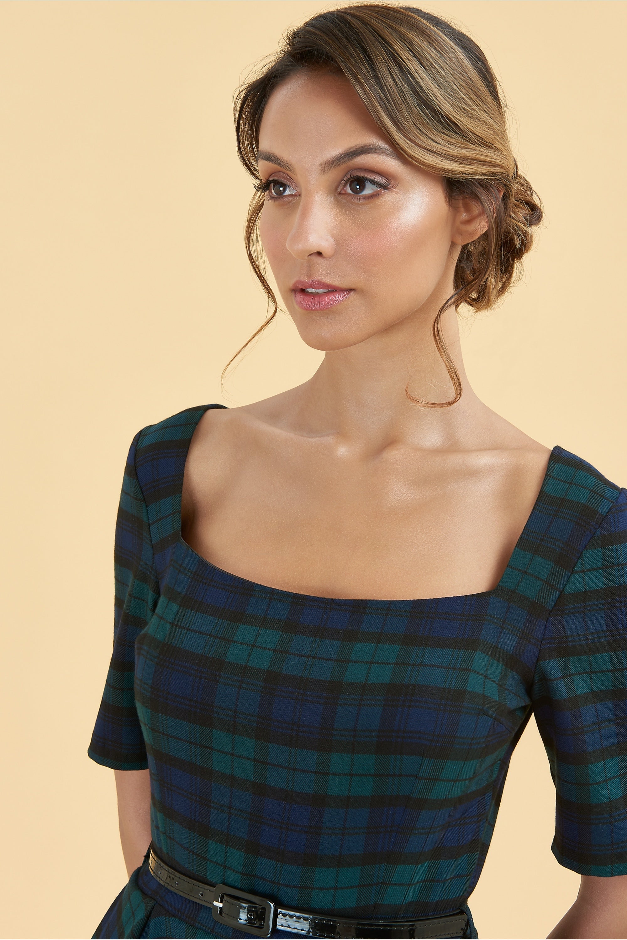 Gigi Tartan Midi Dress