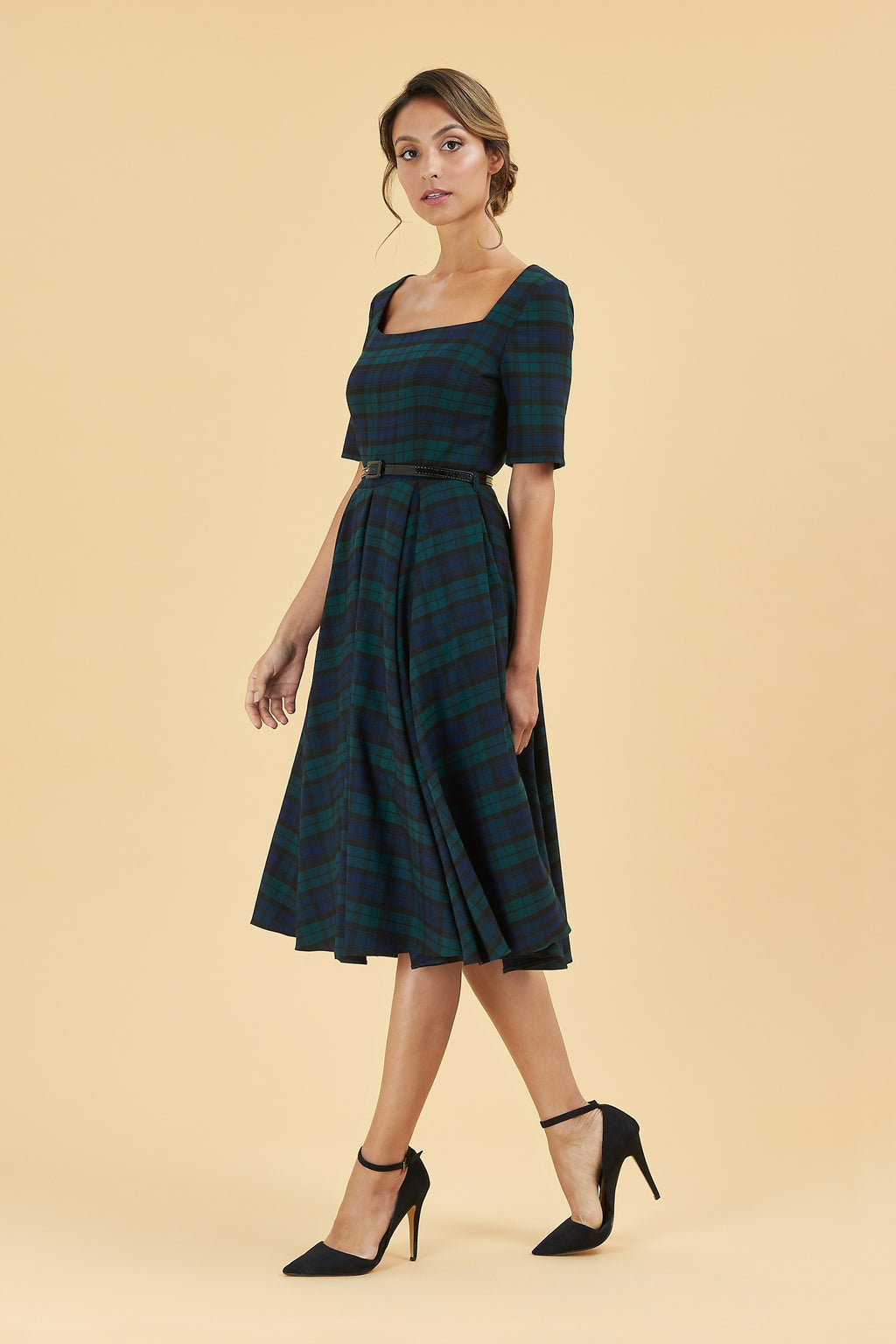 Gigi Tartan Midi Dress