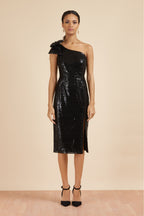 Millie Sequin Bow Pencil Dress