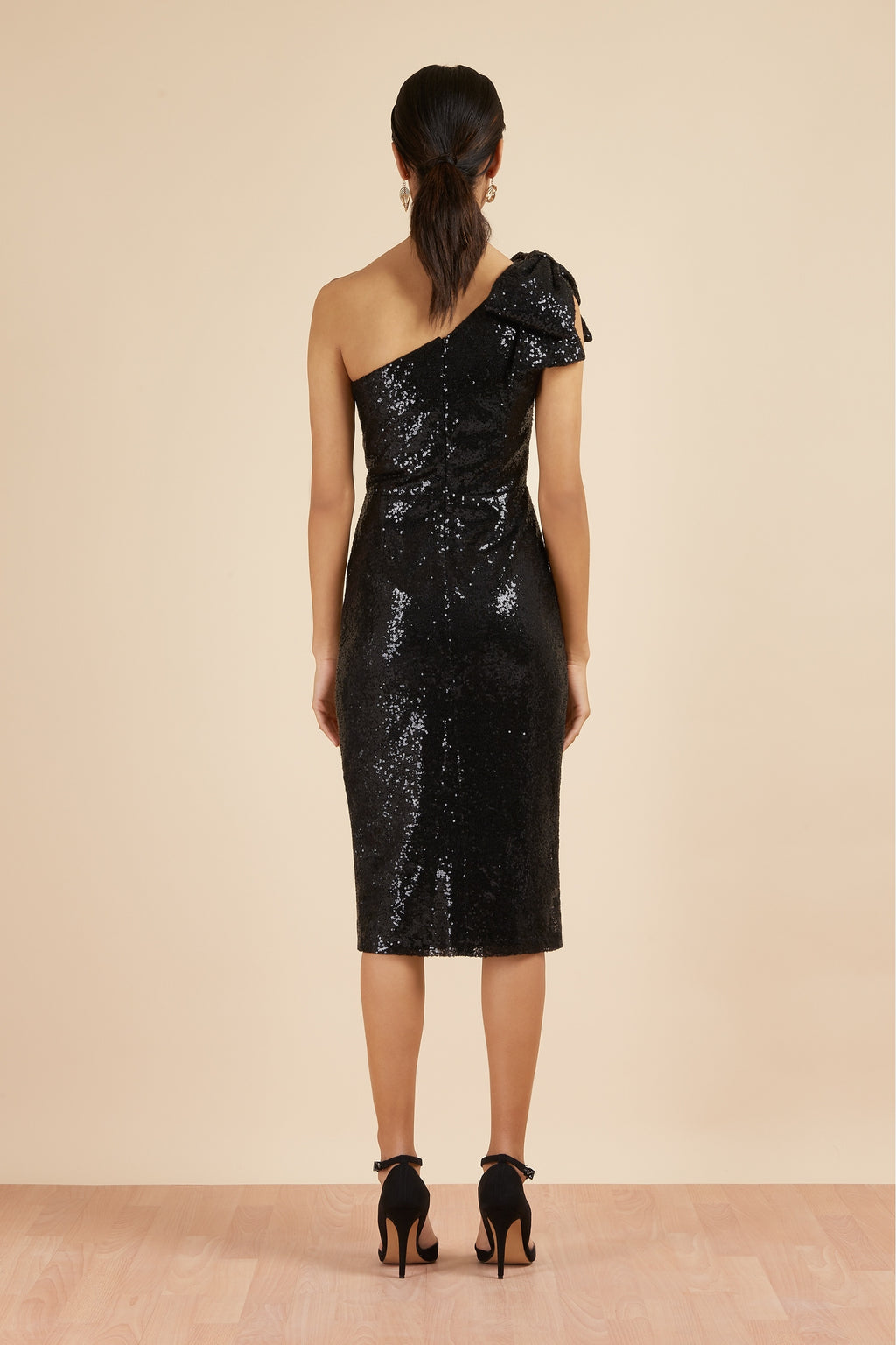 Millie Sequin Bow Pencil Dress