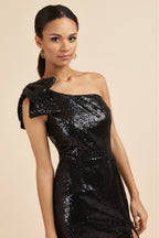 Millie Sequin Bow Pencil Dress